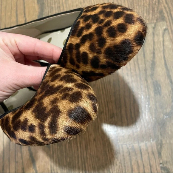 Boden Calf Hair Flats “Amelie” Low Heel Ballerinas Leopard - Picture 6 of 11